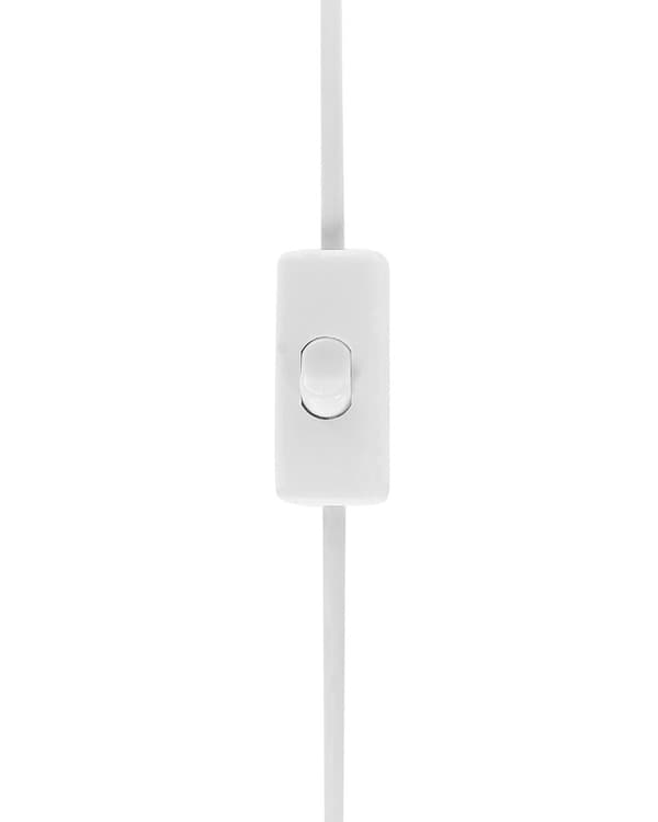 Bordlampe med keramisk sokkel Grå 56 cm Trommeform Lang ledning med bryter Lampeskjerm i bomull/jute i beige stue soverom