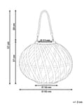 Miniatyrbilde 3 av 6: Lanterne Natur Svart Bambus 37 cm Med lysholder i glass Boho Innendørs Dekorasjon