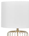Miniatyrbilde 5 av 9: Bordlampe metall gull lampefot belysning soverom stue