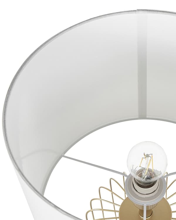 Bordlampe metall gull lampefot belysning soverom stue