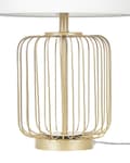 Miniatyrbilde 7 av 9: Bordlampe metall gull lampefot belysning soverom stue