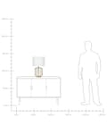 Miniatyrbilde 9 av 9: Bordlampe metall gull lampefot belysning soverom stue