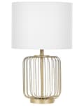 Miniatyrbilde 1 av 9: Bordlampe metall gull lampefot belysning soverom stue