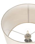 Miniatyrbilde 8 av 10: Bordlampe Grå Keramikk Bomull Jute 71 cm Kremhvit stoffskjerm Klassisk design Håndlaget Nattlampe