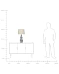 Miniatyrbilde 10 av 10: Bordlampe Grå Keramikk Bomull Jute 71 cm Kremhvit stoffskjerm Klassisk design Håndlaget Nattlampe