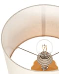 Miniatyrbilde 9 av 11: Bordlampe Gul Keramikk 49 cm Geometrisk Mønster Beige Trommeskjerm Nattbord Stue Soveromsbelysning