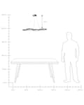 Miniatyrbilde 8 av 9: Pendellampe svart LED-lys ringer moderne industriell