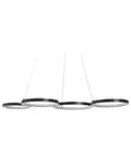 Miniatyrbilde 1 av 9: Pendellampe svart LED-lys ringer moderne industriell