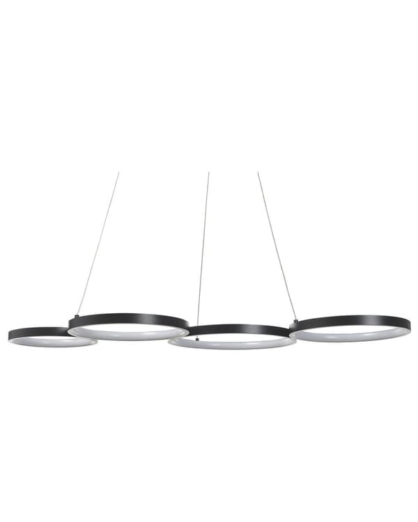 Pendellampe svart LED-lys ringer moderne industriell