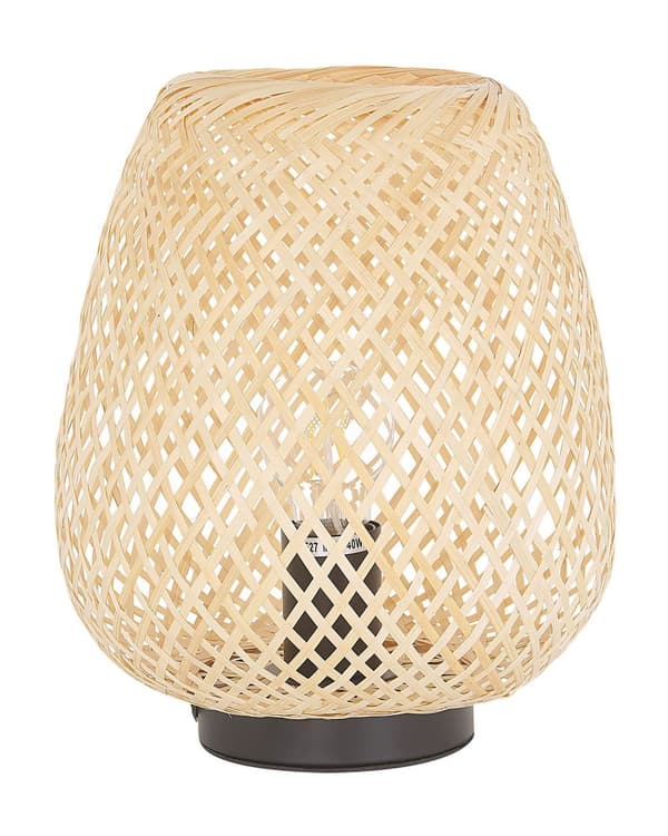 Bordlampe Lyst Tre Bambus 30 cm Bohostil Hjemmedekor Tilbehør