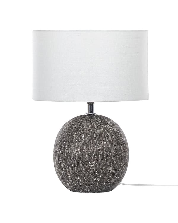 Bordlampe Svart Keramisk Unik Form Hvit Moderne Design