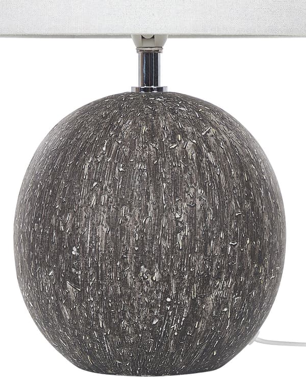 Bordlampe Svart Keramisk Unik Form Hvit Moderne Design