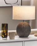 Miniatyrbilde 2 av 10: Bordlampe Svart Keramisk Unik Form Hvit Moderne Design