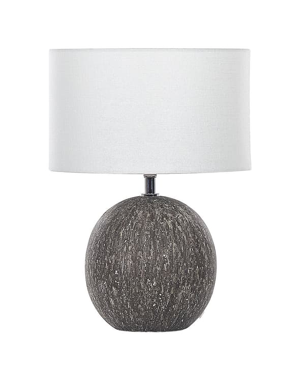 Bordlampe Svart Keramisk Unik Form Hvit Moderne Design