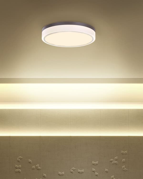 Taklampe Hvit Stål Akryl Integrert LED-lys 40 cm Rund Dekorativ Moderne Belysning