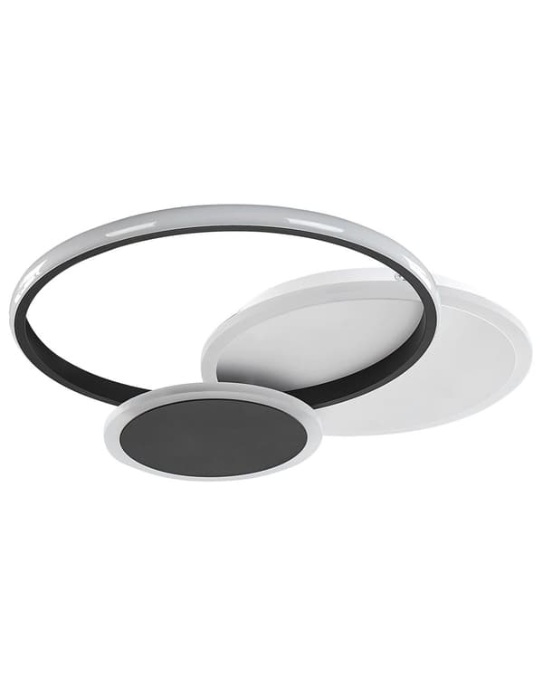 Taklampe svart hvit aluminium akryl integrert LED-lys rund form dekorativ moderne belysning glamour