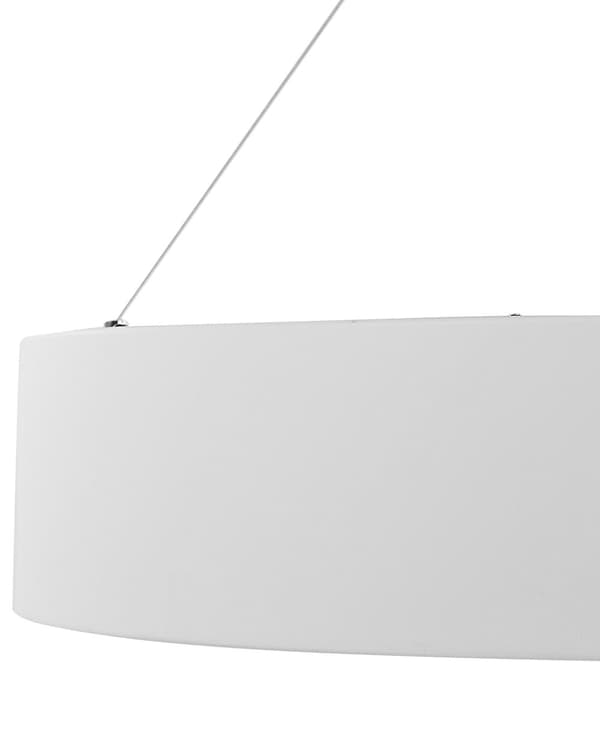 Pendellampe hvit stål ø 60 cm integrert LED-lys ring rund form moderne belysning