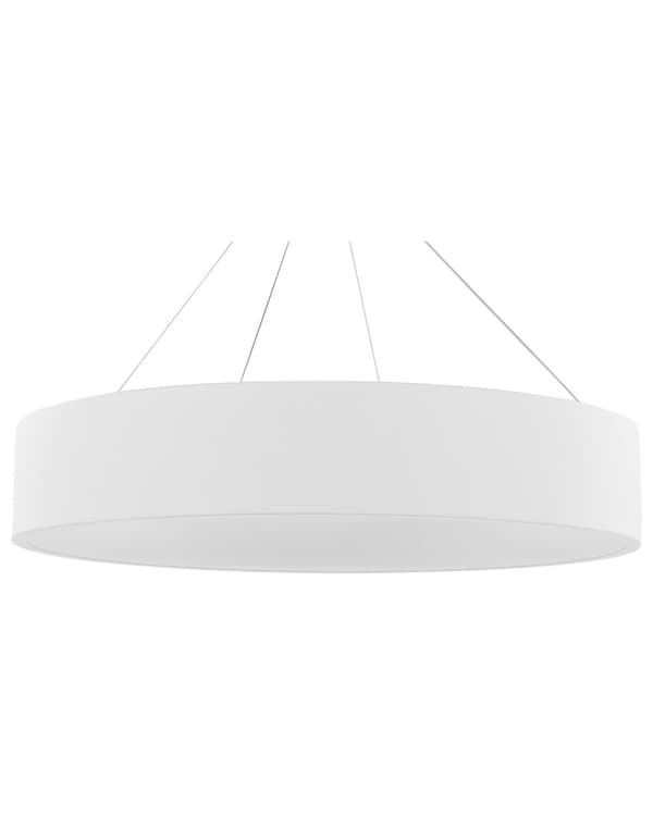 Pendellampe hvit stål ø 60 cm integrert LED-lys ring rund form moderne belysning