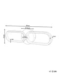 Miniatyrbilde 3 av 9: Vegglampe LED-lampe Sølv Metall 50 cm dekorativ belysning