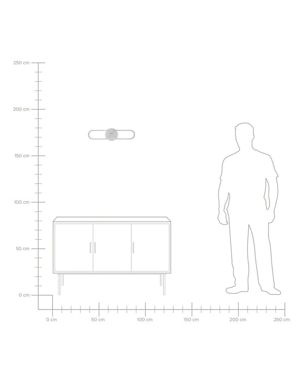 Vegglampe LED-lampe Sølv Metall 50 cm dekorativ belysning