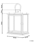 Miniatyrbilde 3 av 6: Lanterne Metall Svart 29 cm rustfritt stål lys lykt