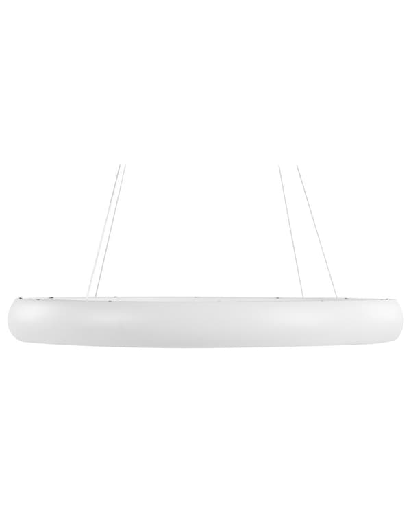 Pendellampe Hvit Stål Aluminium ø 60 cm Integrert LED-lys Ring Rund form Hengende Moderne design Belysning