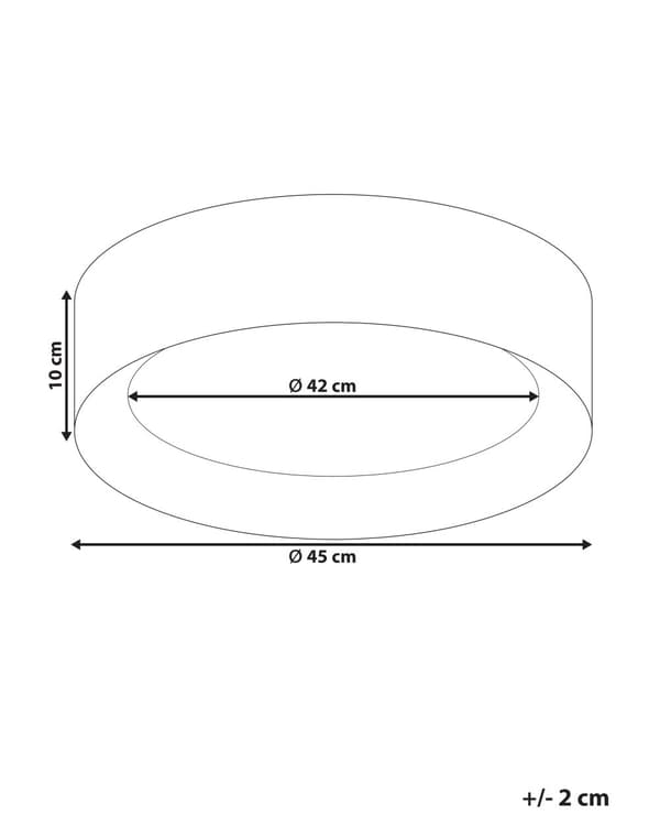 Taklampe Hvit Stål 45 cm Integrert LED-lys Rund form dekorativ Moderne Belysning