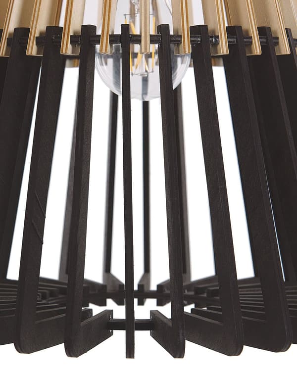 Hengelampe Pendellampe 121 cm Lyst Tre Svart Skandinavisk Design