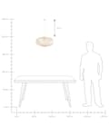 Miniatyrbilde 10 av 10: Pendellampe Lampe Lampe i Tre Bambus Oval Skjerm Hengende Taklampe