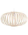 Miniatyrbilde 1 av 10: Pendellampe Lampe Lampe i Tre Bambus Oval Skjerm Hengende Taklampe
