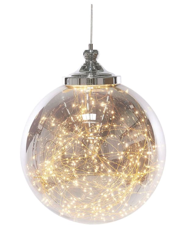 Pendellampe Glass Svart Kuleformet Moderne design Belysning Lampe Dekor