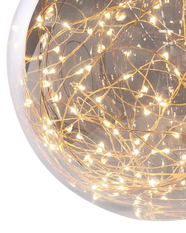 Pendellampe Glass Svart Kuleformet Moderne design Belysning Lampe Dekor