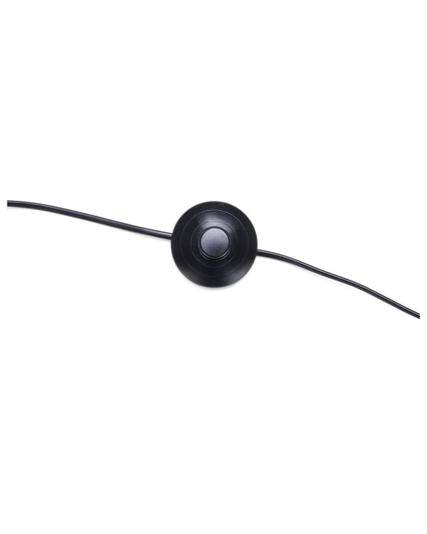 Gulvlampe Svart Polycotton 156H cm Svart Metall Stativben Trommeskjerm Moderne