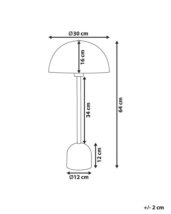 Bordlampe Kobber Metall Glanset Kobber Rund Skjerm Nattlampe Skrivebordslampe Skrivebordslampe