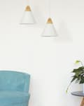 Miniatyrbilde 5 av 8: Pendellampe Hvit Lyst tre Aluminium Kjegleformet skjerm Taklampe med 1 lys Moderne