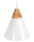 Miniatyrbilde 1 av 8: Pendellampe Hvit Lyst tre Aluminium Kjegleformet skjerm Taklampe med 1 lys Moderne