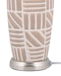 Miniatyrbilde 8 av 10: Bordlampe Beige Hvit Keramikk 48 cm Mønster Striper Klassisk skjerm Tradisjonell stil Belysning