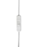 Miniatyrbilde 9 av 10: Bordlampe Off-White keramikksokkel Kunstsilkeskjerm Kegleformet nattbordslampe kremfarget