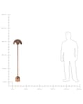 Miniatyrbilde 11 av 11: Gulvlampe Kobber Metall 158 cm Glanset Kobber Rund Skjerm Stue Lys