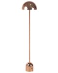 Miniatyrbilde 1 av 11: Gulvlampe Kobber Metall 158 cm Glanset Kobber Rund Skjerm Stue Lys