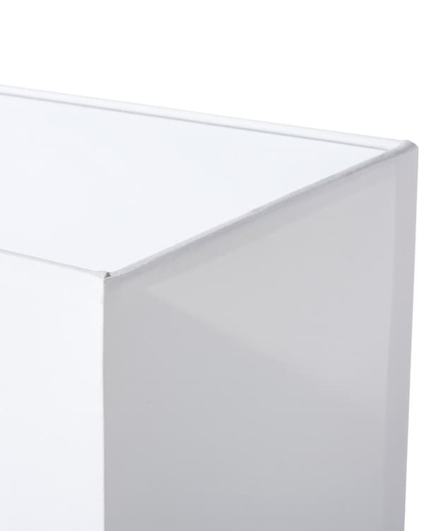 Bordlampe Sølv Metall Hvit Rektangulær Skjerm 62 cm Moderne Stue