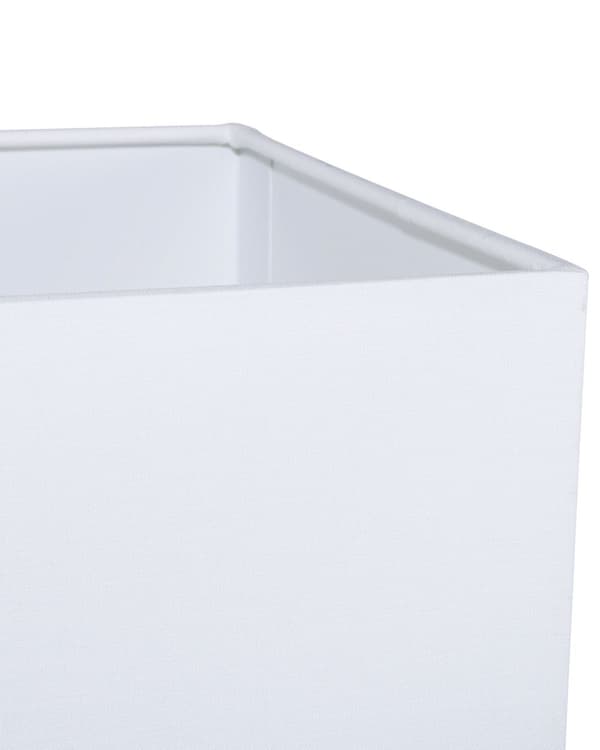 Bordlampe Sølv Metall Hvit Rektangulær Skjerm 62 cm Moderne Stue