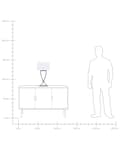 Miniatyrbilde 9 av 9: Bordlampe Sølv Metall Hvit Rektangulær Skjerm 62 cm Moderne Stue