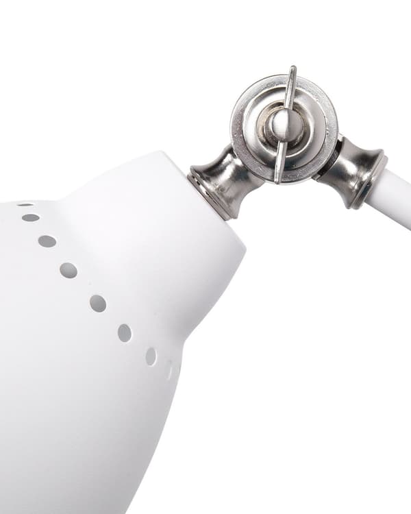 Sett med 2 vegglamper Hvit Metall Justerbar lysposisjon Svingarm Moderne