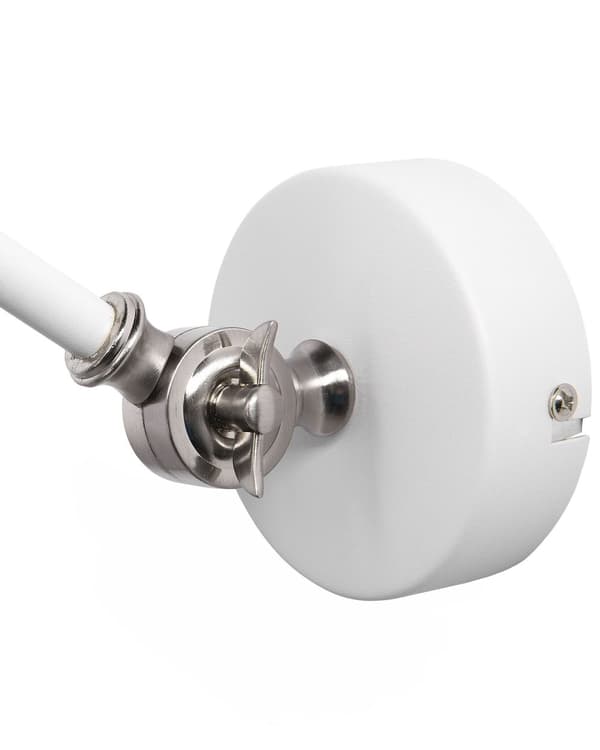 Sett med 2 vegglamper Hvit Metall Justerbar lysposisjon Svingarm Moderne