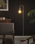 Miniatyrbilde 5 av 10: Gulvlampe Kobber Metall Glans Finish Utsatt Lyspære Industriell