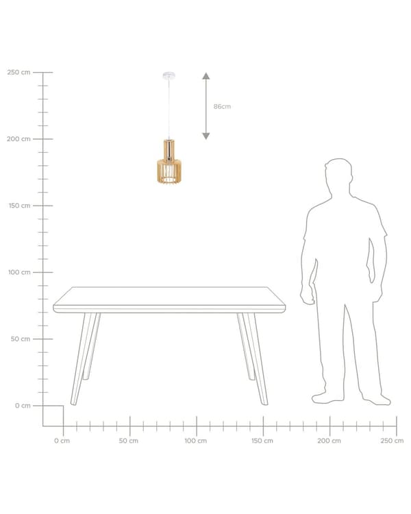 Hengelampe Lampe Lys Tre MDF Metall Anheng Belysning Åpen skjerm Boho Design Kjøkken Stue Dekorasjoner