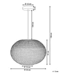 Miniatyrbilde 3 av 9: Pendant Lamp Silver Metal Globe Light Sparkle Scales