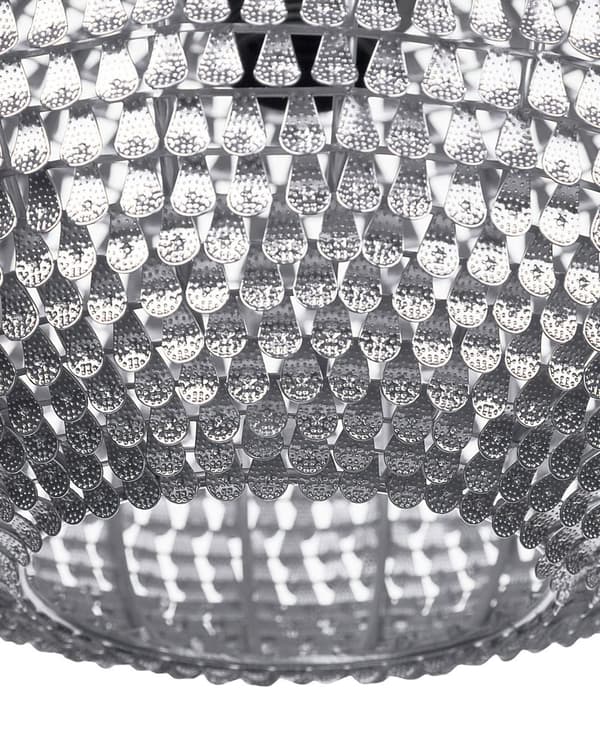 Pendant Lamp Silver Metal Globe Light Sparkle Scales