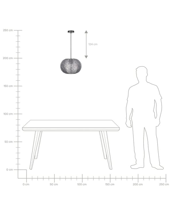 Pendant Lamp Silver Metal Globe Light Sparkle Scales